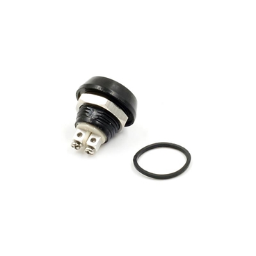 12mm Waterproof Push Button Mini Round Switch Black Plating 2PIN with Screws