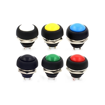 12mm Waterproof Push Button Mini Round Switch 2PIN for Soldering