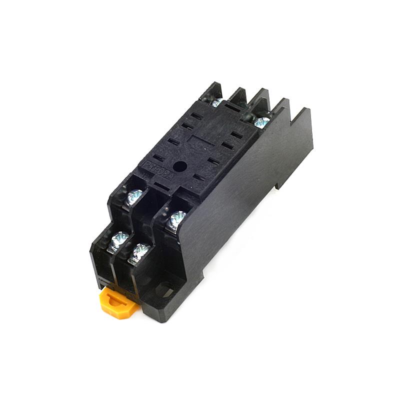PYF08A DIN Rail Mount 8 Terminals Relay Socket Base for OMRON MY2NJ HH52P H3Y DYF08A