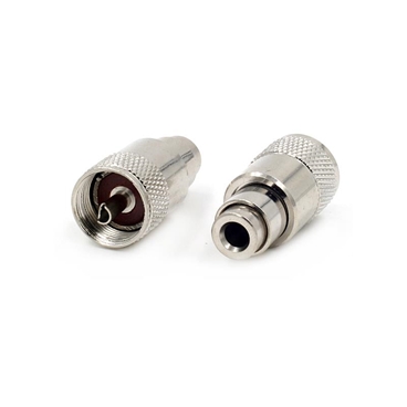 UHF/PL-259 Male Solder Coax Connector With Reducer for 50ohm Low Loss RG-58 RF Cable