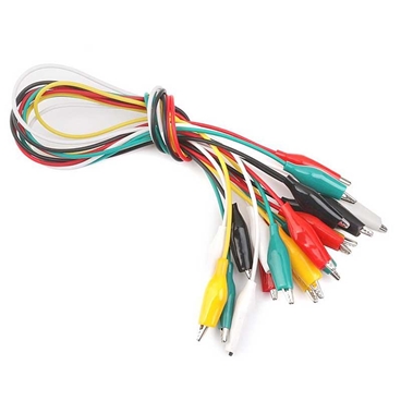 Test Leads with Alligator Clips Set Insulated Test Cable Double-ended Clips - Medium