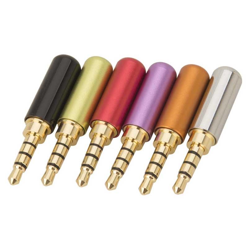 3.5mm 4 Pole Copper Headphone Repair Jack Plug