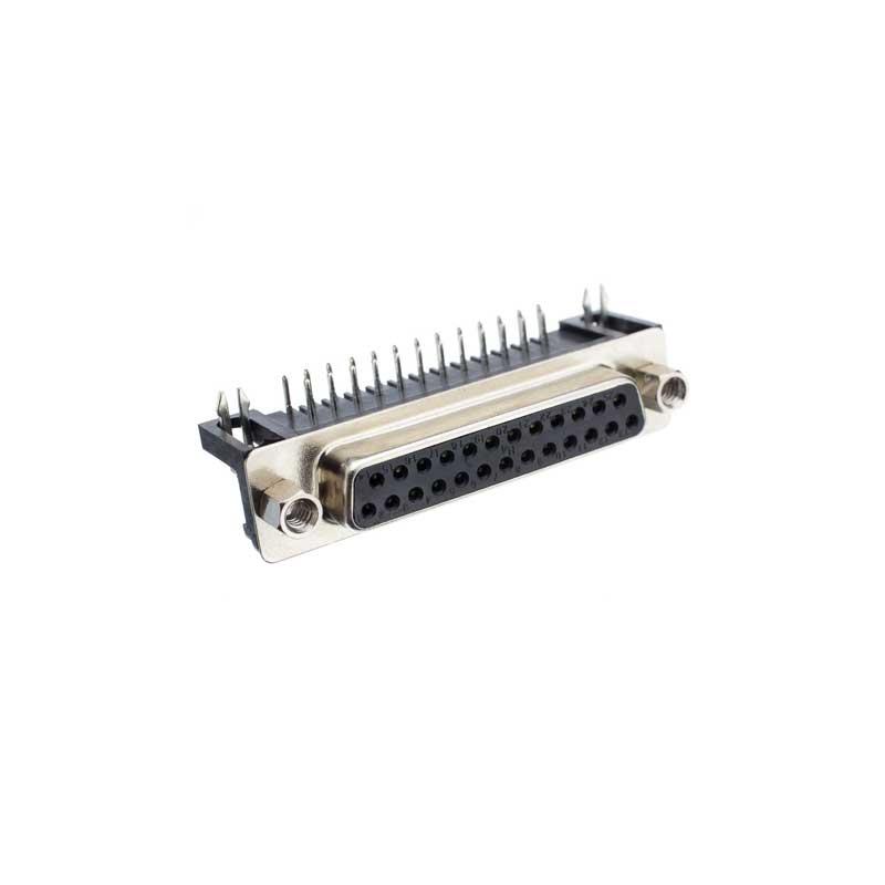 DB25 25 Pin Female Right Angle D-sub PCB Mount Connector