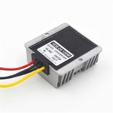 120W Waterproof DC-DC Converter for Car Truck Vehicle, DC 18-36V Auto Step-Up Step-Down to DC 24V 5A