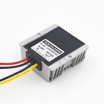 240W Waterproof DC-DC Converter for Car Truck Vehicle, DC 18-36V to DC 24V 10A