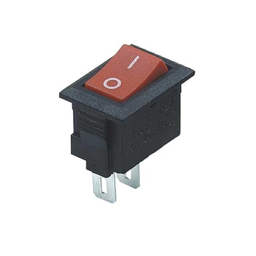 Mini Rocker Switch 2PIN 3A Snap-in ON-OFF Black Red