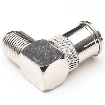 F Type Push-On 90° Right Angle Quick Connectors Adapter Coax RG6 RG59