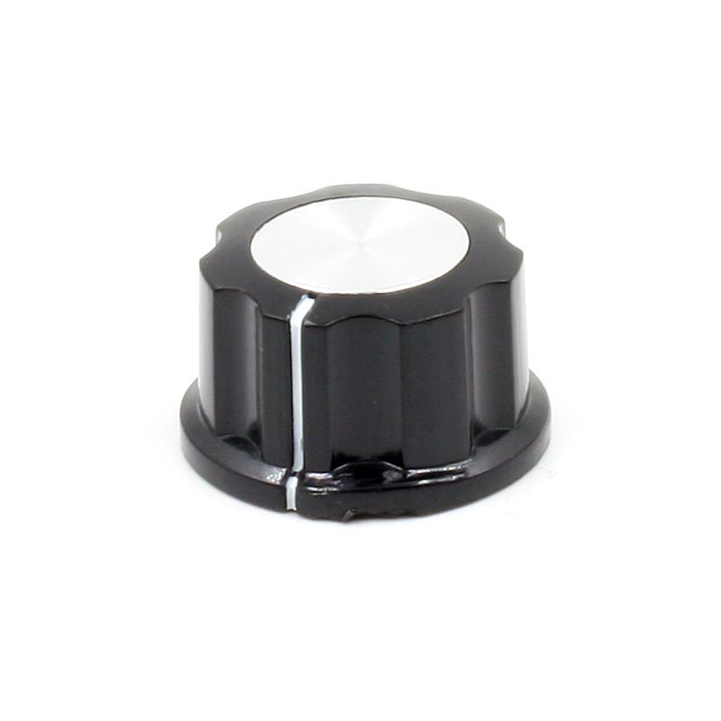 27mm Pedal Top Skirted Black Knob Guitar Tube Amp Jazz Bass Audio DIY Parts MF-A03