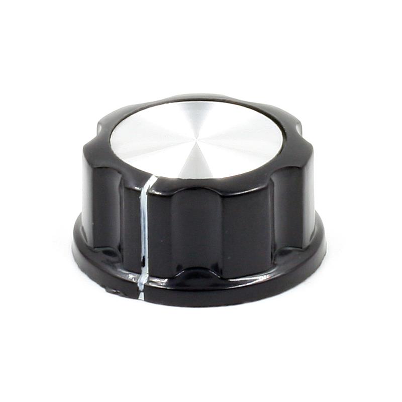 33mm Pedal Top Skirted Black Knob Guitar Tube Amp Jazz Bass Audio DIY Parts MF-A04