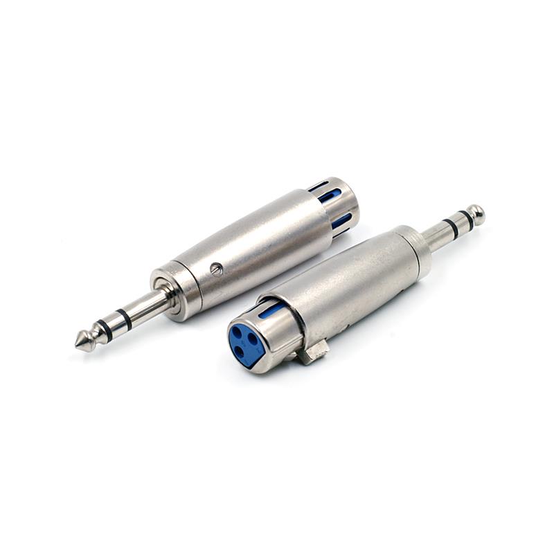 XLR-F to 6.3mm Stereo Coupler Adapter