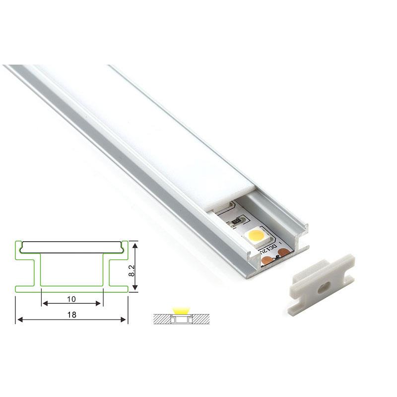 Flat Aluminum Profile Channel for LED Strip