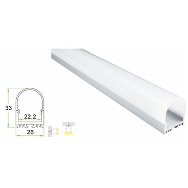 Round Aluminum Profile Channel for LED Strip