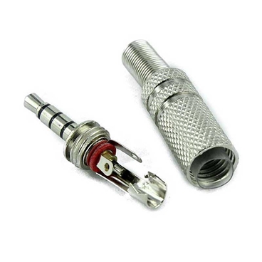 3.5mm 4 Pole TRRS Male Plug headphone Jack Cable Connector