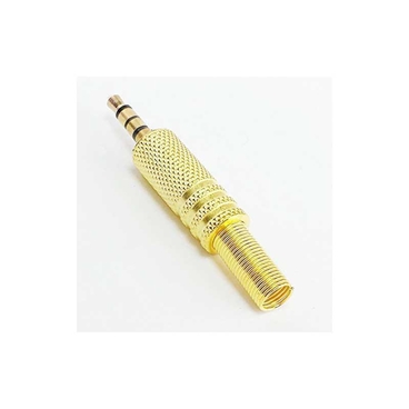 3.5mm 4 Pole TRRS Male Gold Plate Plug Headphone Audio AWG 6 Gauge