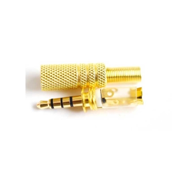 3.5mm 4 Pole TRRS Male Gold Plate Plug Headphone Audio AWG 6 Gauge