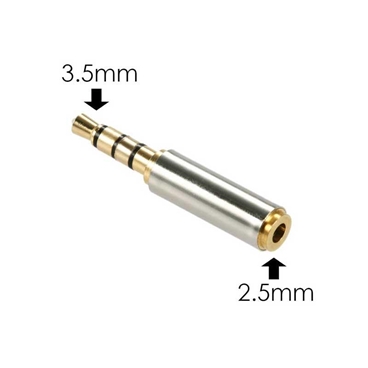 4 pole 3.5mm Stereo Male Plug to 2.5mm Female Jack Audio Converter