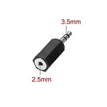 Audio 3.5mm Stereo Male to 2.5mm Female M/F Plug Adapter