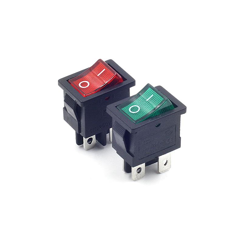 DPST ON-OFF Rocker Switches With Red/Green 12V LED Light - Rocker ...