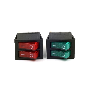 Double Light 6PIN SPST ON-OFF 2 Way Boat Rocker Switch