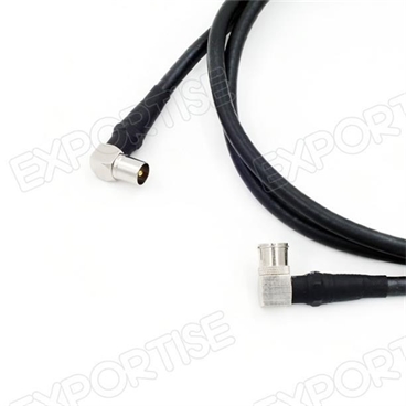 F Right Angle PAL Male to Female Jack Connector for Satellite TV