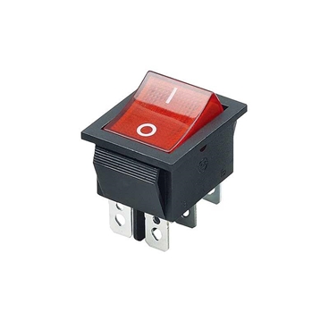 Large Rocker Switch 6PIN Red/Green Illuminated 16A 250V - 12V LED Light