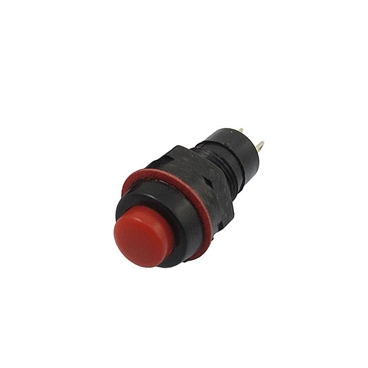 10mm Red/Black Round Cap Push Button Self-locking Latching Switch