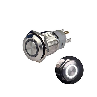 16mm Momentary Push Button Switch with 12V LED Ring Light