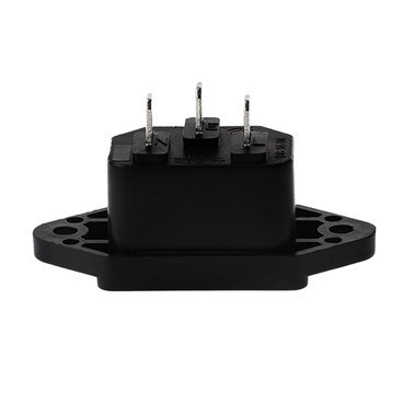 Screw Mount 3 Pins IEC320 C14 Inlet Power Plug Socket AC 250V 10A Black