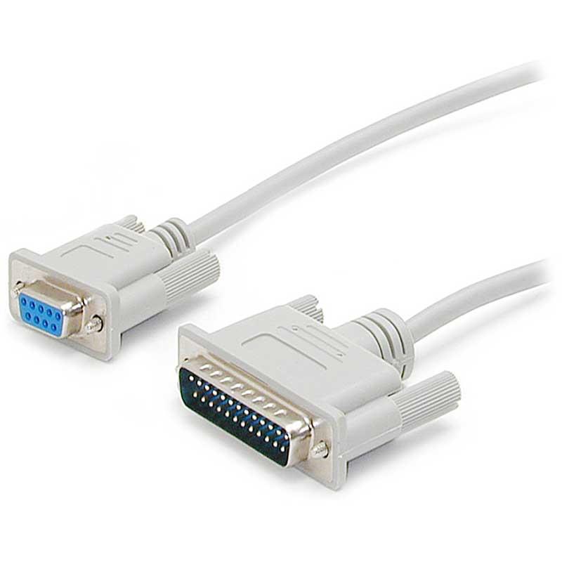 DB9 Female To DB25 Male RS232 Serial Lead Extender Cable 1.5 Meters