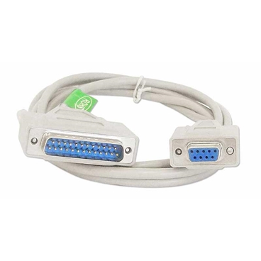 DB9 Female To DB25 Male RS232 Serial Lead Extender Cable 1.5 Meters