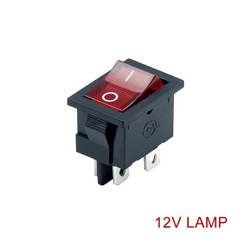 DPST ON-OFF Rocker Switches With Red/Green 12V LED Light