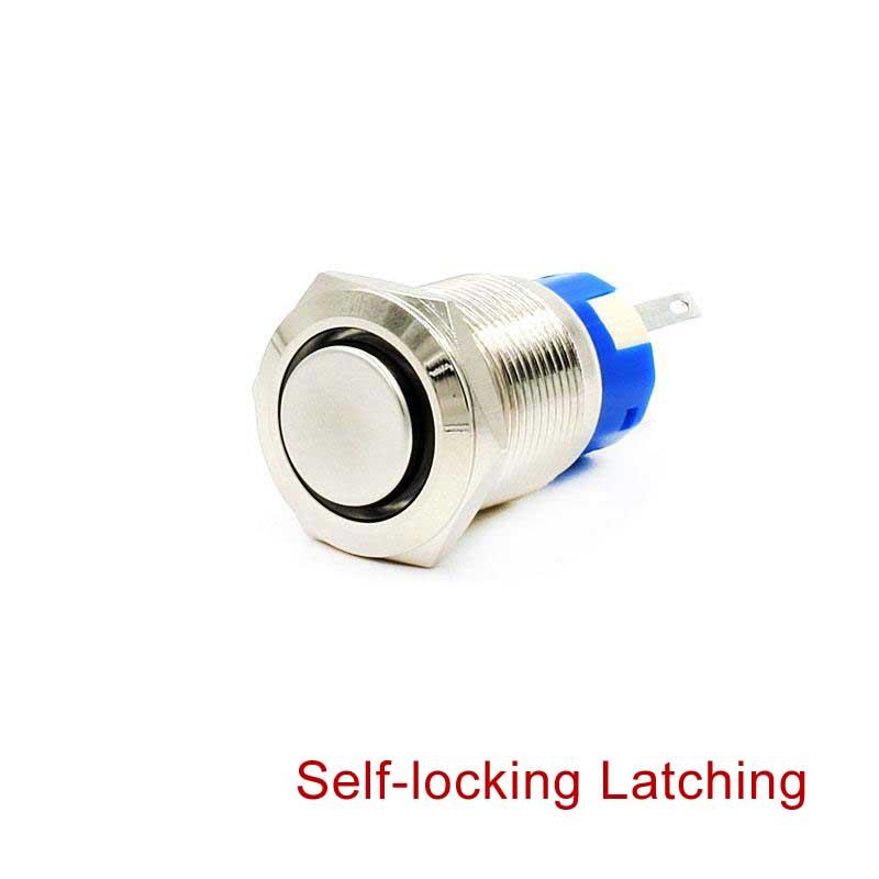 19mm 5PIN 12V LED On/off Push Button Metal Switch Self-locking Latching