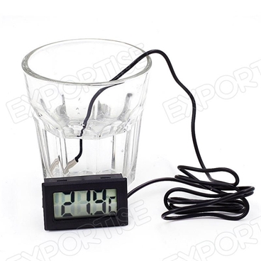 Digital LCD Thermometer with Wired Sensor