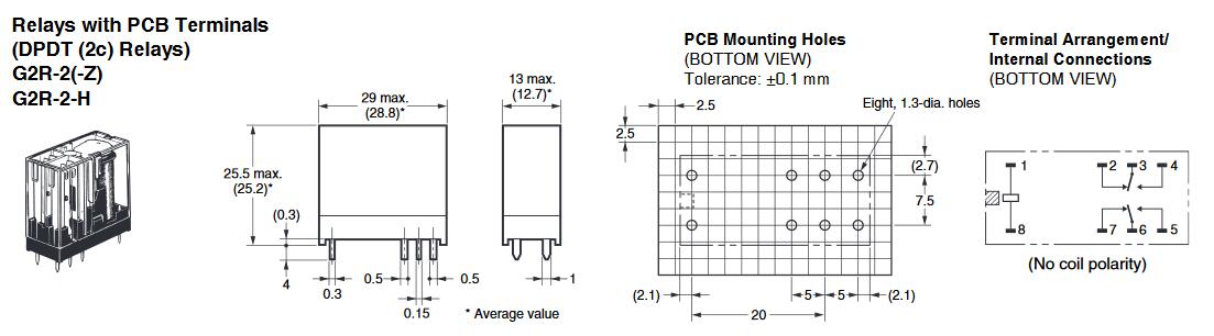PCB Plug-in Type 8 Pin Relay Sockets Bases for OMRON G2R-2  Panasonic JW2SN - Drawing.jpg