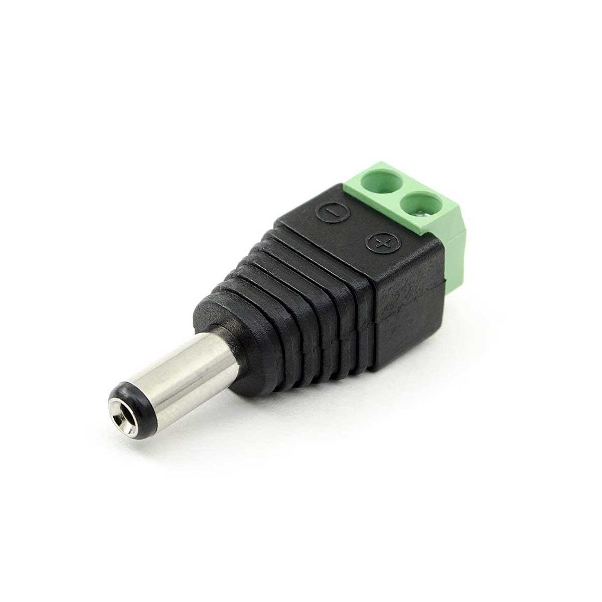 5.5 x 2.5mm DC Male Plug Power Connector to Terminal Block