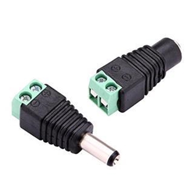 5.5 x 2.5mm DC Male Plug Power Connector to Terminal Block