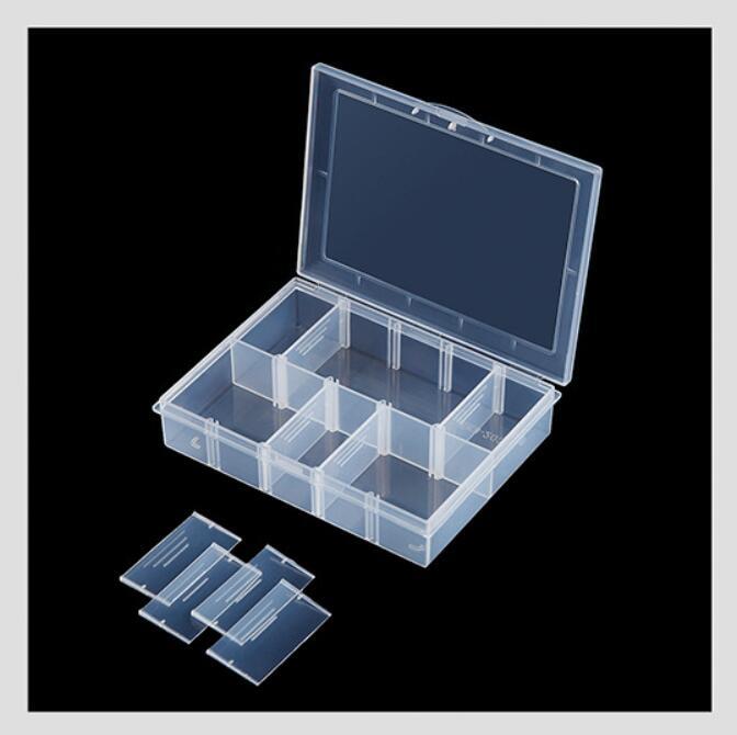 Plastic 10 Detachable Compartments Electronic Component Storage Box