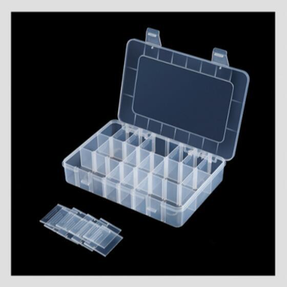 Plastic 24 Compartments Detachable Electronic Component Storage Box