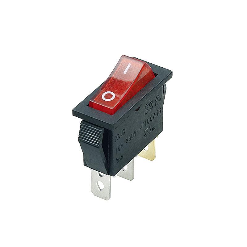 3 Pin 2 Position Red/Green LED ON/OFF Rocker Switch KCD3