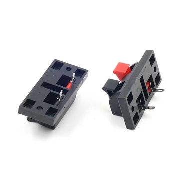 Push In Type Right Angle Stereo Speaker Terminal Strip Board Connector 2 Positions for Speaker Parts