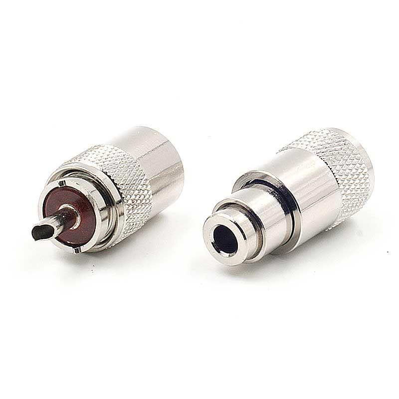 UHF/PL-259 Male Solder Coax Connector With Reducer for 50ohm Low Loss RG-58 RF Cable