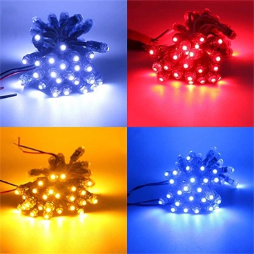 Waterproof Φ5 LED Pixel Lights for Advertising 9MM Rubber Head 12V