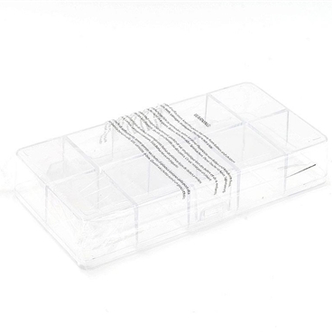 10 Compartments Rectangle Clear Polystyrene Plastic Sorting Box, 180x95x30mm