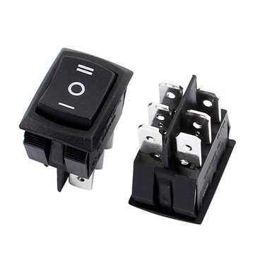 Mini Rocker Switch DPDT ON-OFF-ON 3 Position Snap In Boat Rocker Switch