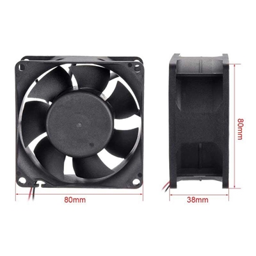 80mm x 80mm x 38mm AC Cooling Axial Fan