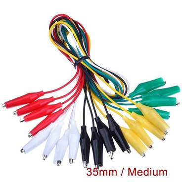 Test Leads with Alligator Clips Set Insulated Test Cable Double-ended Clips - Medium