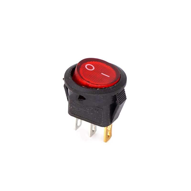 15mm Dia 3PIN SPST ON-OFF Micro Round Rocker Switch