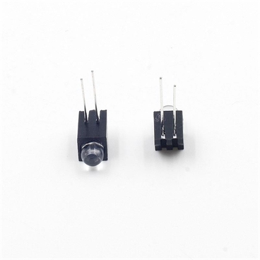 5MM Crystal Clear LED With Plastic Holder 90° Pin