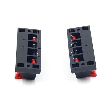 Push In Type Right Angle Stereo Speaker Terminal Strip Board Connector 4 Positions for Speaker Parts