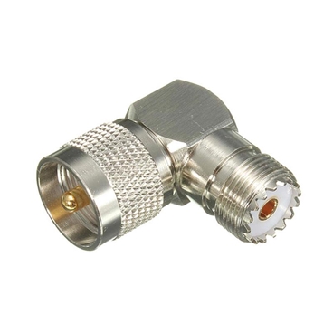 Right Angle 90 Degree UHF Connector PL259 To SO239 Strain Relief